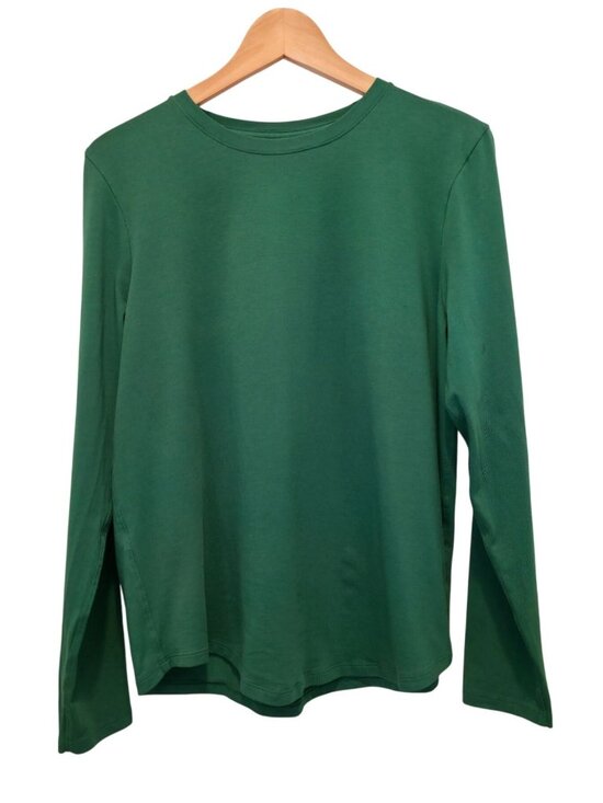 Lululemon Tops - Lululemon Love Everglade Green Long Sleeve Athleisure Shirt Sz 12